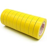 Maveek 10 Rolls PVC Electrical Tapes, Self-Adhesive Waterproof Insulation Yellow Tapes, Rated up ...
