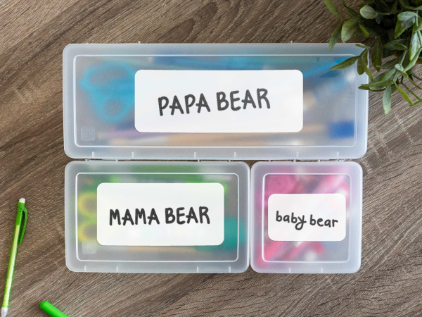 bow box storage container lids craft organizer clear art supply plastic small hobby school