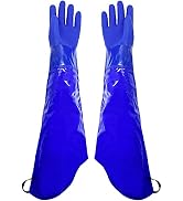 ROYAKI Heavy Duty 26''PVC Coated Safety Work Gloves, Chemical Resistant Waterproof Reusable Long ...