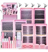 Lash Clusters Kit Eyelash Clusters Kit Cat Eye Lashes Large Pack Cluster Eyelash Extensions Lash ...