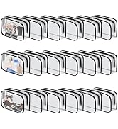 YOQIVEXU 18 Pieces Clear Cosmetics Bag Bulk, TSA Approved Toiletry Bag for Travel, Clear PVC Zipp...