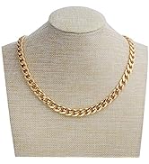 Gold Chain, 24" Gold Necklace, Fake Gold Chain for Men, Feel Real Solid 18k Gold Plated Fake Chai...