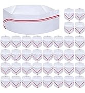 Tbestmax 40 PCS Disposable Soda Jerk Paper Cap, Chef Hat for Restaurant Party