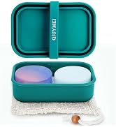 QIUYMEI Silicone Travel Soap Container,Enhanced Leak-Proof Travel Soap Case with Draining Layer,P...