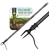 Yuanling Weed Puller, Stand Up Weed Puller with 4-Claw Steel Head, Long Handle Weed Remover Hand ...