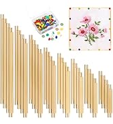 16 Sets Needlepoint Stretcher Bars with 100 Tacks, 8 Sizes 32 PCS Wooden Canvas Splicing Stretche...