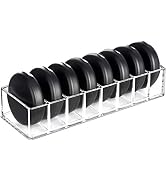 HBlife Clear Acrylic Makeup Compact Organizer, 8 Spaces Vanity Organizer Stand Eyeshadow Pallet S...