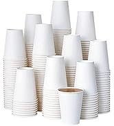 Turbo Bee Disposable Paper Coffee Cups 16oz, 210 Pack White Paper Cups,Disposable Hot Drinking Cups