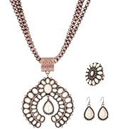 TOPACC Navajo Pearl Necklace Western Jewelry Set for Women Turquoise Necklace with Earrings Ring ...