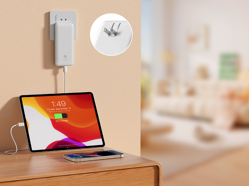 portable charger with wall plug