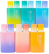 COLNK Cute Highlighter Pens Assorted Colors, 2- in-1 Highlighters Pens 12 Colors, Chisel Tip, Bic...