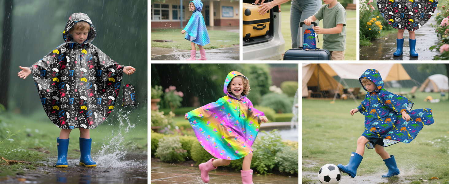 kid ponchos with hood