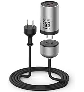 MFish 65W 3-Port GaN USB C Charger with Detachable 5Ft Cord, Space Silver | Equipped with 5Ft Det...
