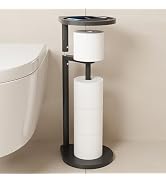 Wealone Toilet Paper Holder Stand, Free Standing Toilet Paper Roll Holder, Modern Bathroom Toilet...