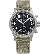 TACTICAL FROG Militado Military Chronograph Watches 39mm Sapphire Crystal Pilot Watch VK61 Quartz...