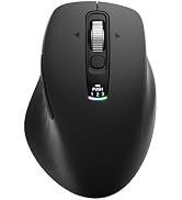 Wireless Bluetooth Mouse, Multi-Device Ergonomic Mouse with 5 Programmable Buttons, 4-Way Metal S...