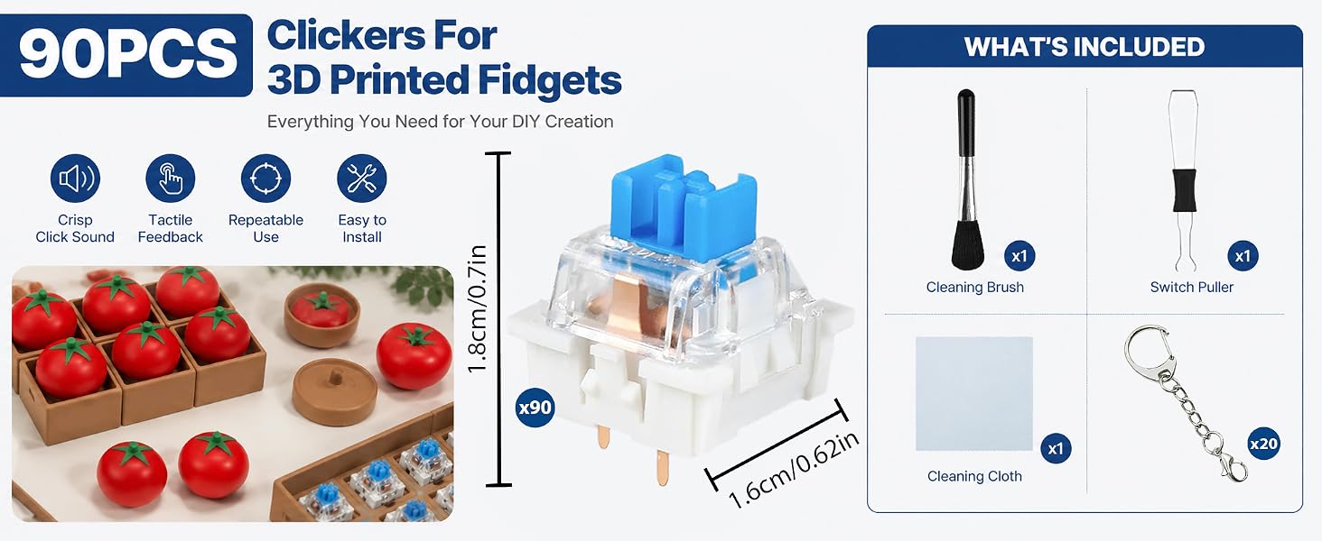 clickers for 3d printing