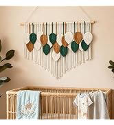 Tempospark Large Macrame Tapestry Wall Hanging, Boho Leave Tassels Tapestries Wall Decor for Livi...
