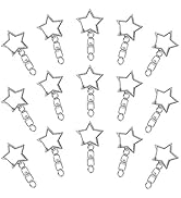 60Pcs Star Shaped Spring Snap Keychain Clip,Metal Swivel Clasp Snap Hook Key Ring with Chain Hang...