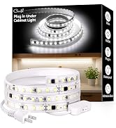 36inch Plug in Under Cabinet Lighting Strip for Kitchen, 120V Bright LED Under Counter Lights 600...