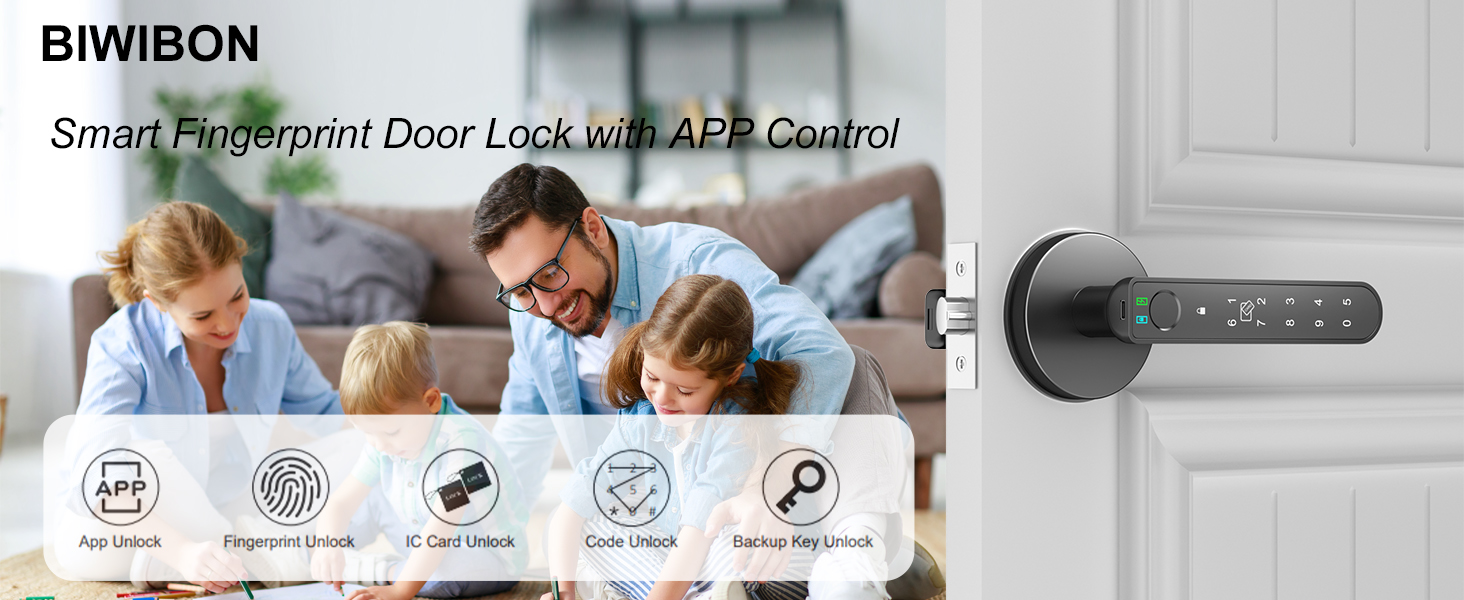 BCA02 Fingerprint Door Lock with App