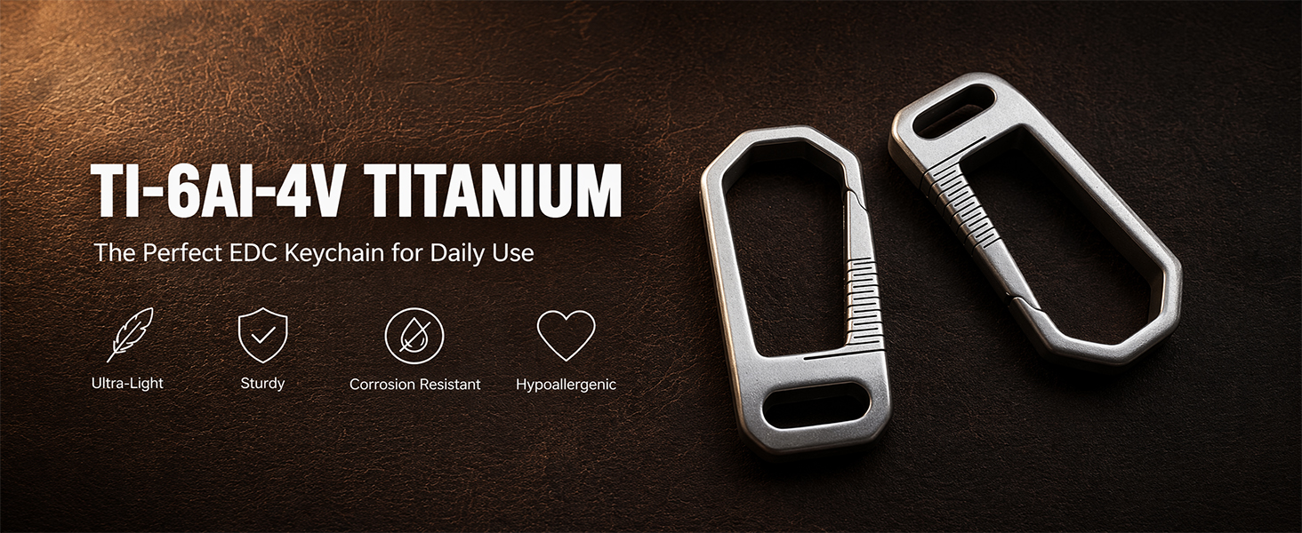Titanium Carabiner Keychain