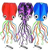 Octopus Kite 3 PACK Kites for Adults Easy To fly, 3D Beautiful Large Giant Kites with Kite String...