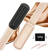 Luxing PuraLux Hair Straightener Brush, Fast Heating Hair Straightener Comb, Hair Straightener fo...