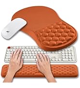 Hokafenle 2 in 1 Ergonomic Mouse Pad Wrist Support & Wrist Rest for Computer Keyboard Set, with R...