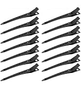 40 Pcs Duck Bill Clips, 3.5 Inch Hair Clips for Women, Rustproof Metal Alligator Curl Clip with H...