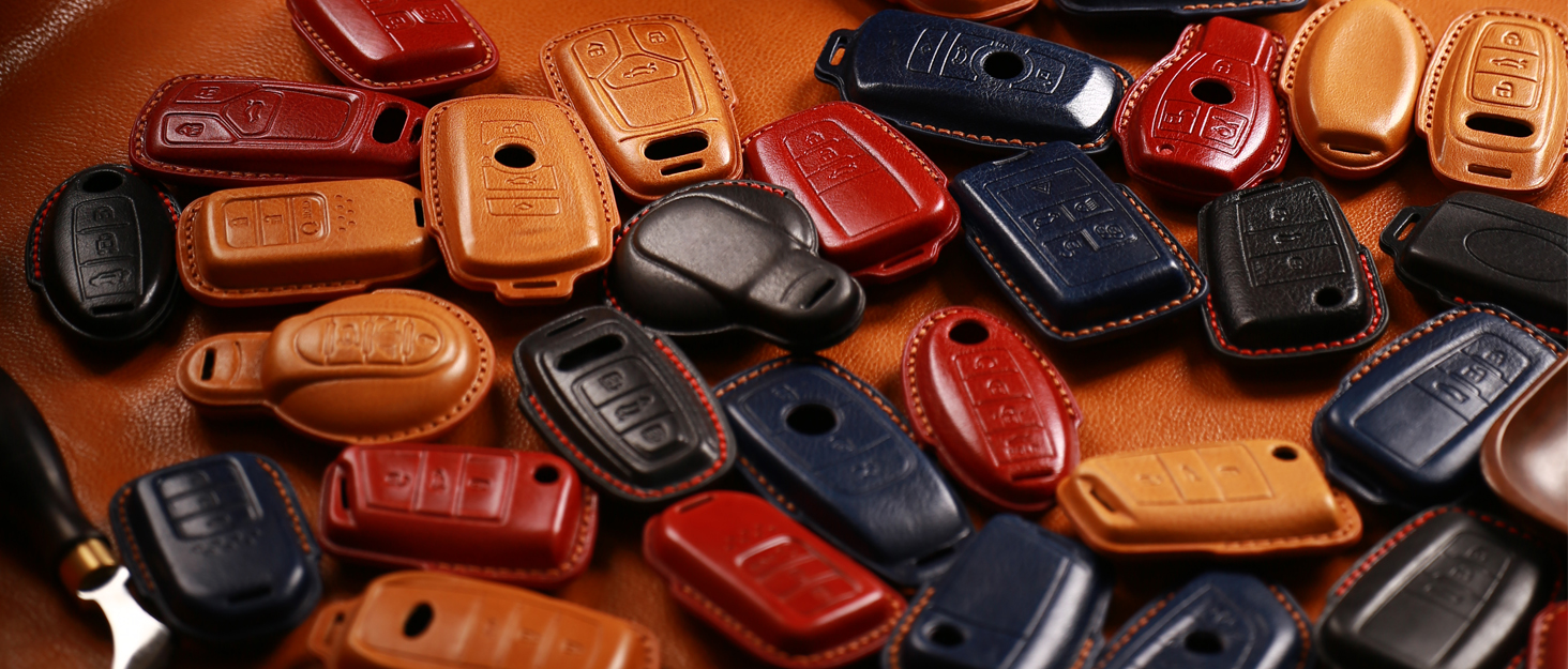 Leather Ca Key Fob Cover