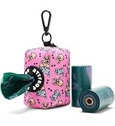 ATIFBOP Dog Poop Bag Dispenser with 30 Bags, Dog Waste Bag Holder Fit All Dog Leashes, Soft and B...