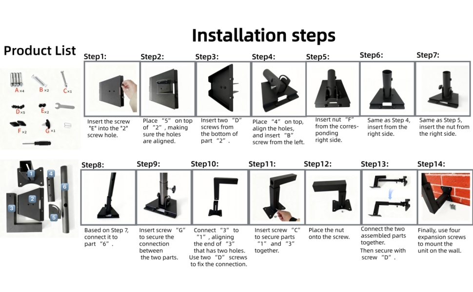 Adjustable Wall Mount Compatible with Starlink Gen 3
