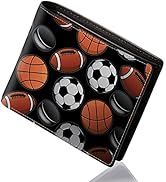 Cool Wallet for Boys - Teen Boys Wallet Ball Print Wallets with Coin Pocket ID Window Credit ID C...