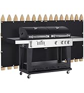 FIREWESS Heat Shield Behind Grill 3'x4' Heat Shield Mat for Wall, Deck Fence, Railing, Grill and ...