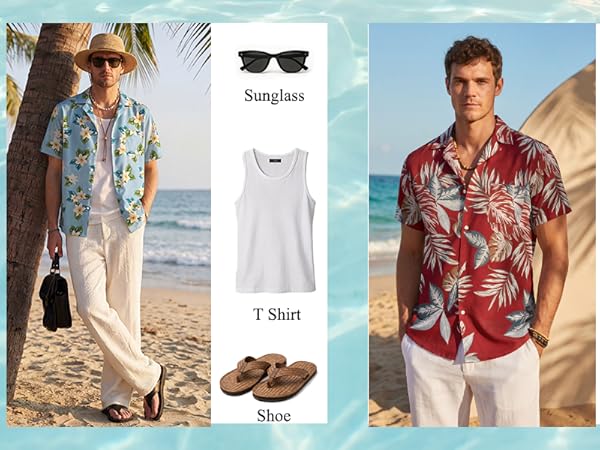 men beach shirt hawaiian