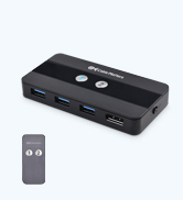 USB 3.0 KVM Switch DisplayPort 1.4 for 2 Computers with 8K@60Hz