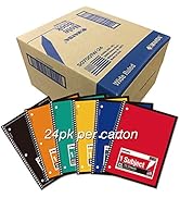 KAISA Spiral Notebooks 1 Subject Note Books,70 Sheets 10.5x8in Wide Ruled, Paper Note Books Home ...