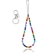 BEEFLYING Natural Stone Phone Lanyard Wrist Straps Jade Gemstone Beaded Phone Charms Handmade Ant...
