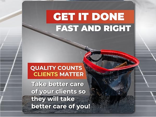 ProTuff pool leaf skimmer nets get the job done fast and right for your clients.