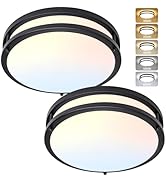 AKAARI 12 Inch Flush Mount Ceiling Light - 2 Pack 36W 3000K/3500K/4000K/5000K/6000K Super Bright ...