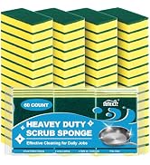 HOMEXCEL Heavy Duty Scrub Sponges Kitchen 60 Count, Extra-Large Sponges for Cleaning Kitchen and ...