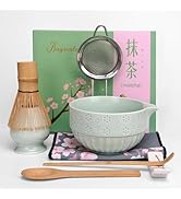 Joyscale Matcha Whisk Set, 8 Pcs Mint Green Matcha Kit Set,Ceramic Matcha Set Whisk And Bowl For ...