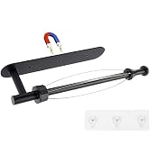 Magnetic Paper Towel Holder,One Hand Operable Paper Towel Holder Wall Mount Self Adhesive and Str...