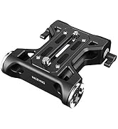 NICEYRIG Camera Baseplate with Rosette Mount, 15mm Rod Base Plate Applicable for Sony FS5 FS7 FX9...