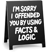 Satirical Office Desk Decor Funny Table Sign Gifts for Coworkers Accountants I'm Sorry If I Offen...