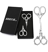 2 Pair Embroidery Scissors, Classic Daisy Design Scissors Sharp Tip Stainless Steel, DIY Tools Dr...