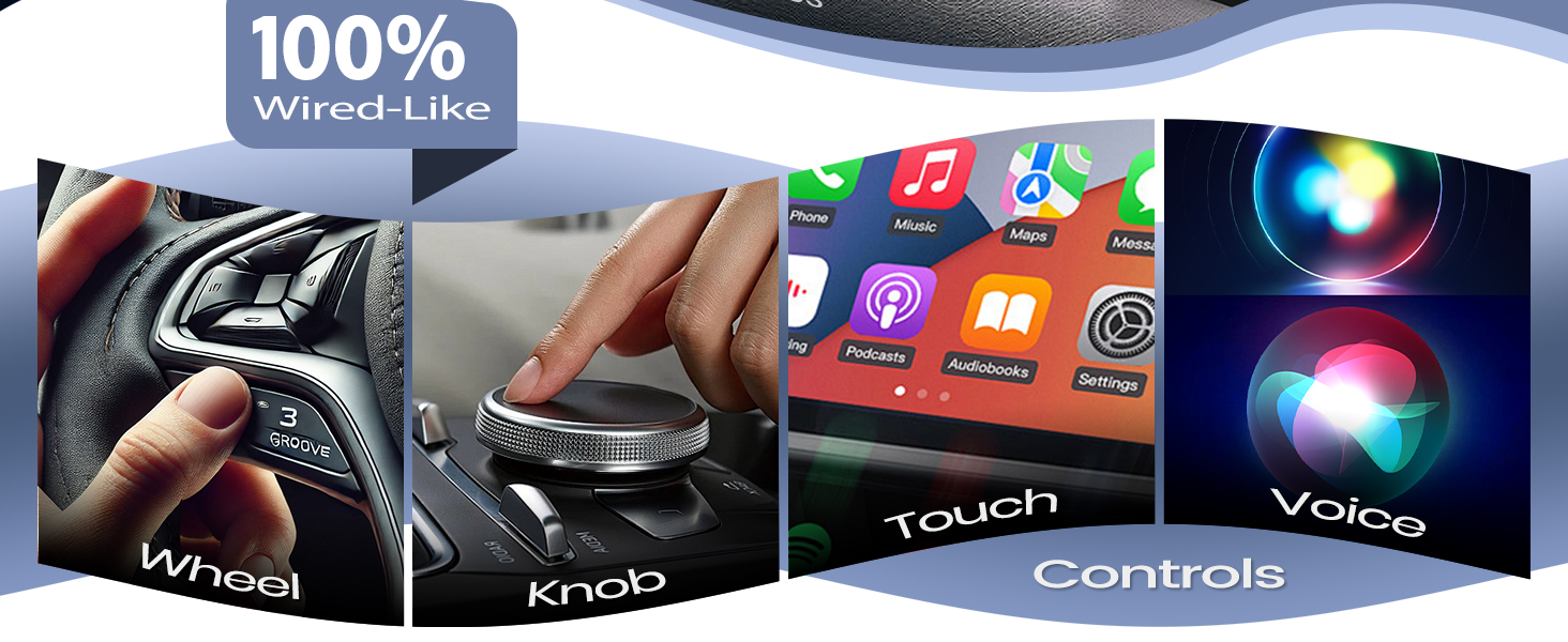 Supports four control methods: App, Touch, Voice, and Push Button