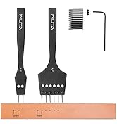 WUTA Removable Circle Leather Hole Punch Lacing Stitching Professional Working Hand Tool Kit Roun...