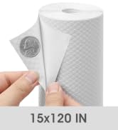 PABUSIOR Adhesive Cabinet Shelf Liner: Peel and Stick Non-Slip White Contact Paper